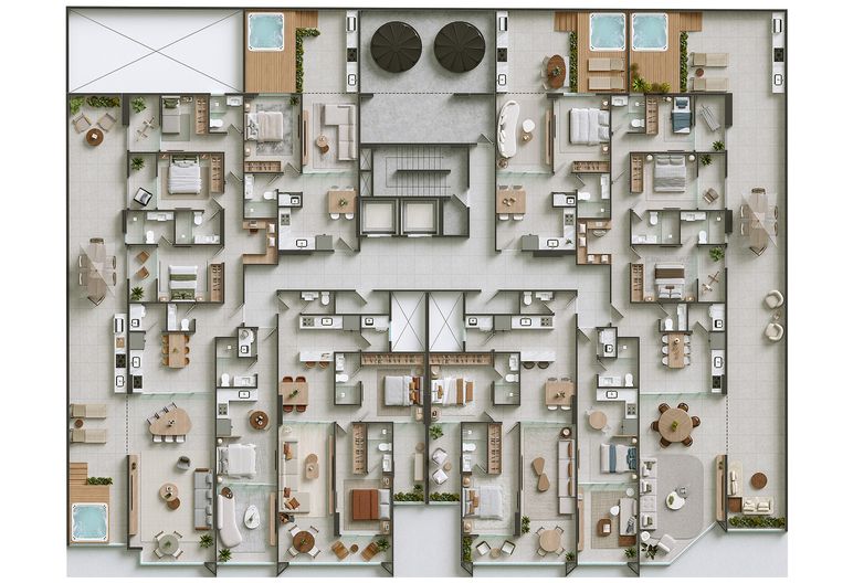 Planta humanizada - apto casa - Acqua Duas Praias